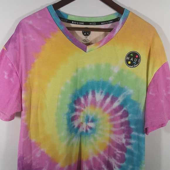 Men's Maui and Sons Tie-Dye T-shirt, Excellent Like-new Condition, Size Large. - Picture 2 of 6